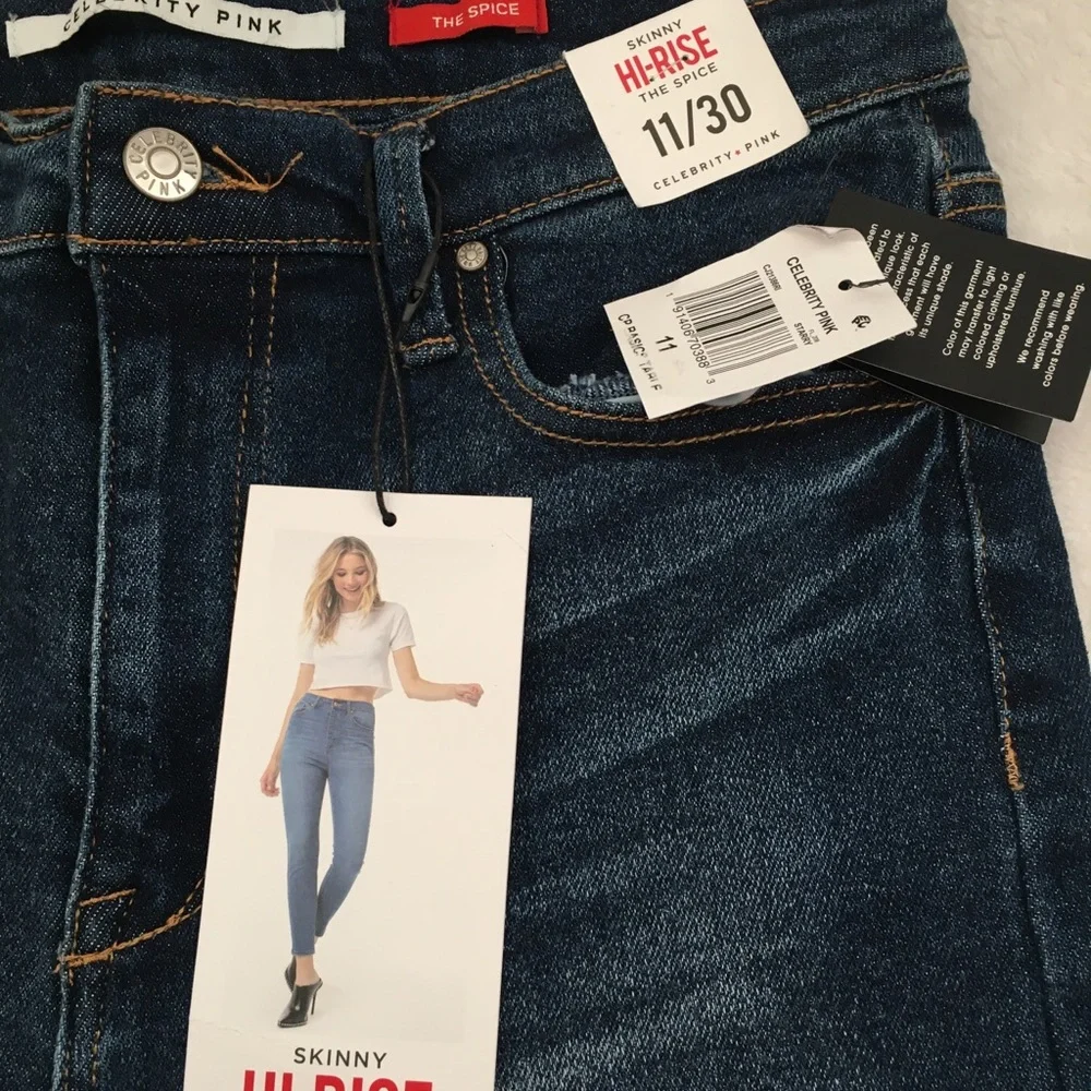 Celebrity pink skinny hi-rise jeans, size 11/30 - Picture 4 of 9